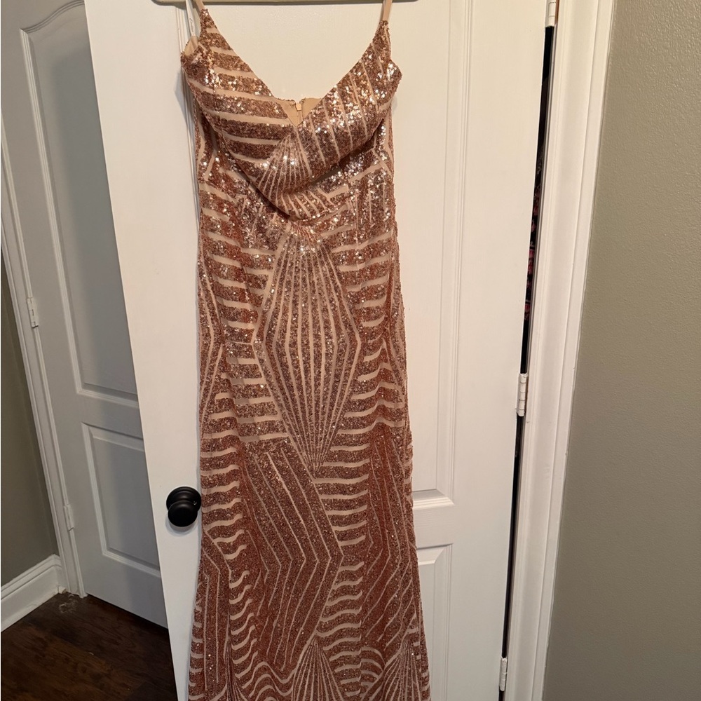 Sequin Rose Gold formal Gown